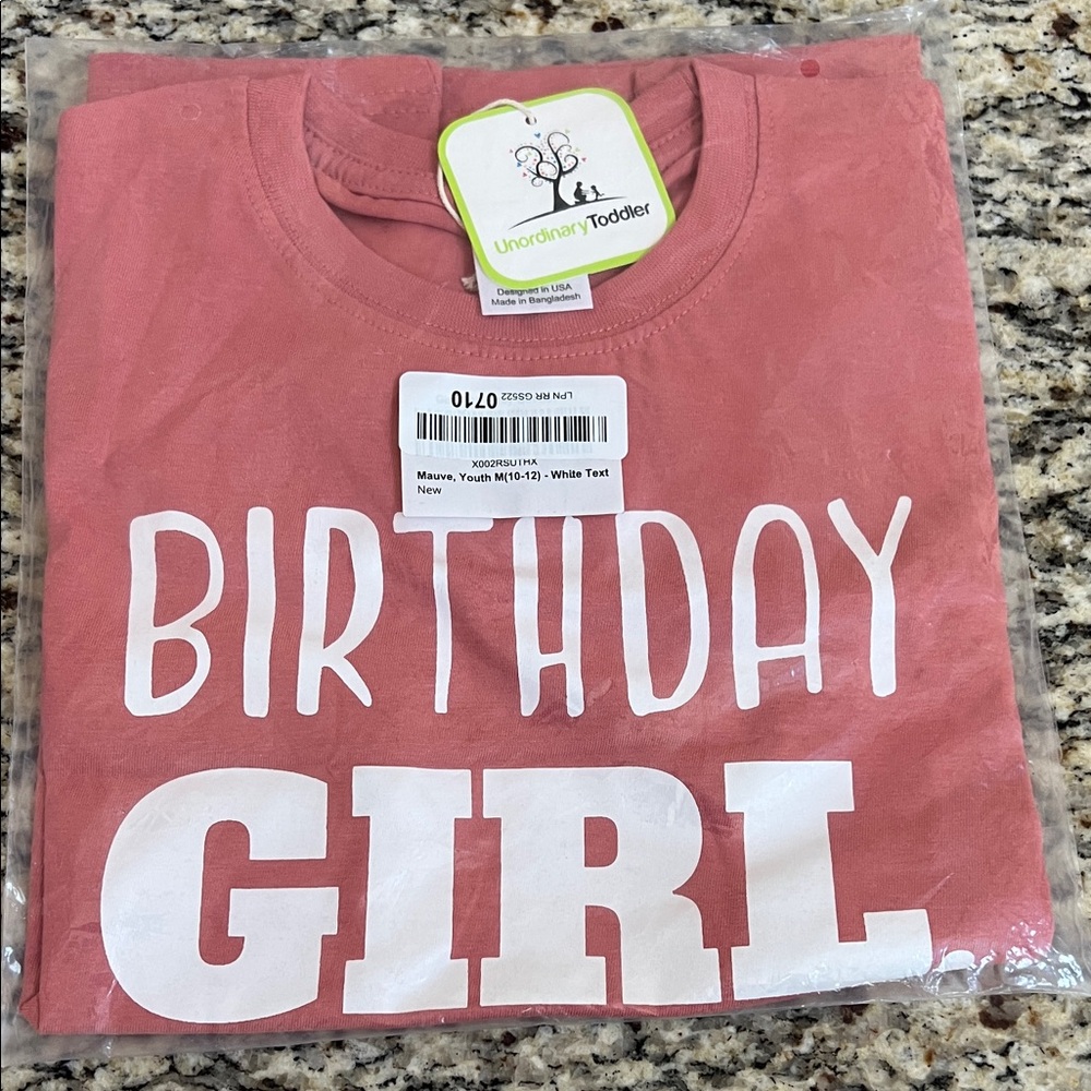 Birthday Girl Tee - Mauve